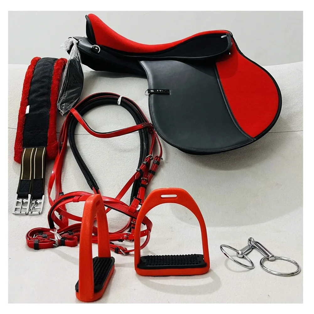 CUSTOM ENDURANCE Status Synthetic Saddle set, Seat Sizes: 14"-18"