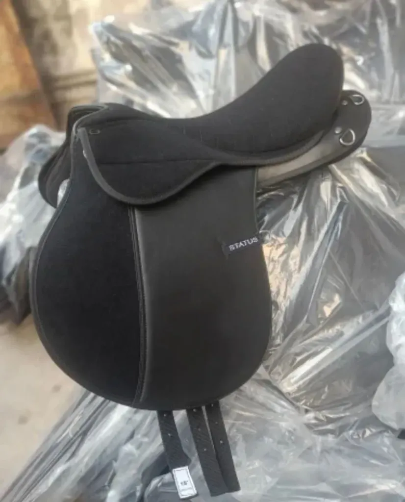Black synthetic saddle