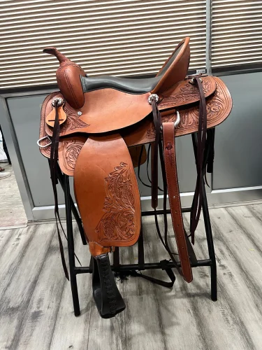 western leather saddle